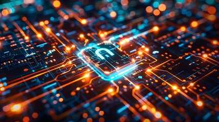 Fototapeta premium Cyber security, Information privacy, Data protection. Internet and technology concept on virtual screen. 