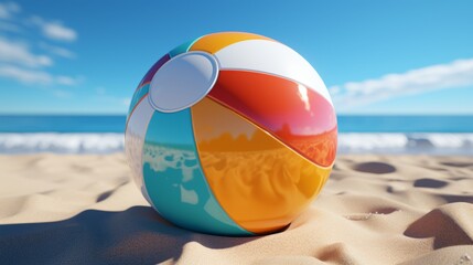 Obraz premium Beach Ball on a Sunny Day
