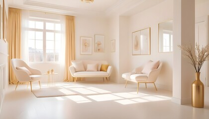 Fototapeta premium Photo interior modern design room 3d illustration