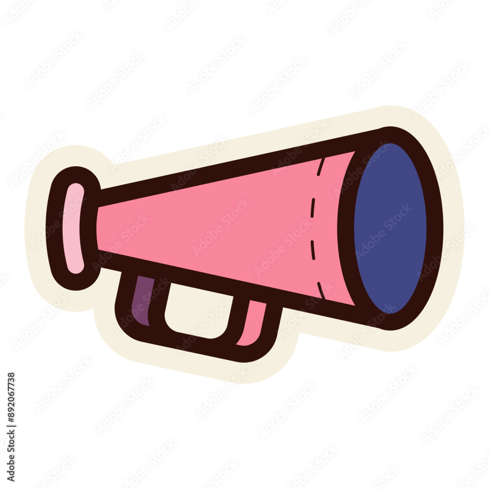 Sticker paper megaphone sticker icon