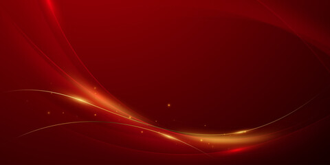 red background design With elegant effect elements. Vector image