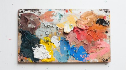 Palette against white backdrop