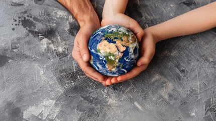 Colorful hand as unity, humanity in differs difference, concept of heal the world, banner for healing the nature and the world