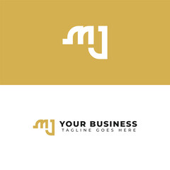 monogram bold letter MJ logo design vector illustration inspiration with clean, modern and elegant styles for brand, company and corporate isolated on white background