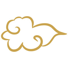 Chinese cloud golden lines material