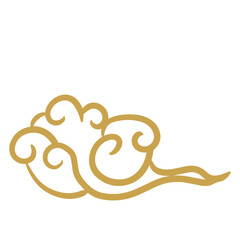 Chinese cloud golden lines material