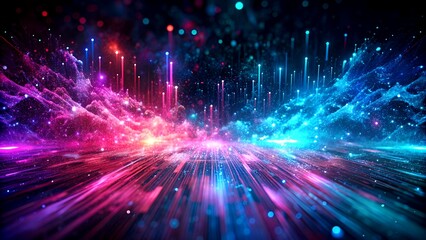 Fototapeta premium Digital Entropy: A State of Disorder and Decay Generative AI image