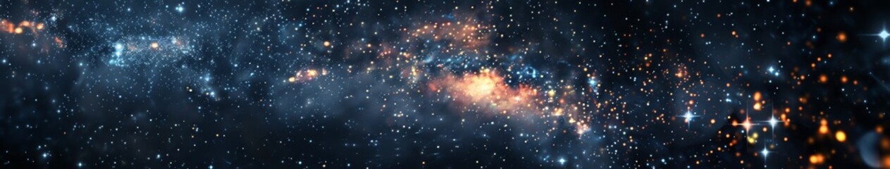 Obraz premium Crypto Constellations: A Stellar Abstraction of Blockchain Nodes and Transactions in the Cosmic Financial Sphere