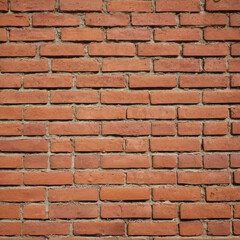 Obraz premium Orange brown red brick wall. Texture of old dark brown and red brick wall.