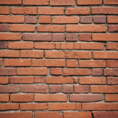 Orange brown red brick wall. Texture of old dark brown and red brick wall.