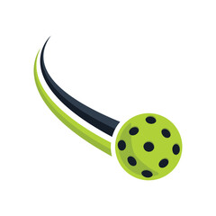 simple pickleball logo with a combination of moving ball and swoosh for any business