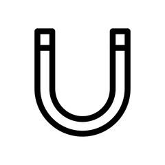 Magnet icon in black and outline style