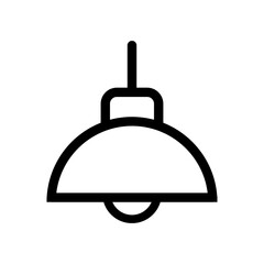 Ceiling lamp icon in black and outline style