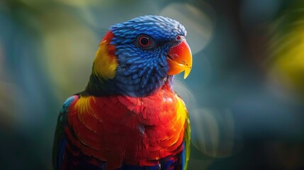 Fototapeta premium Colorful Bird in Australia's Tropical Paradise: A Mesmerizing Display of Wildlife Diversity