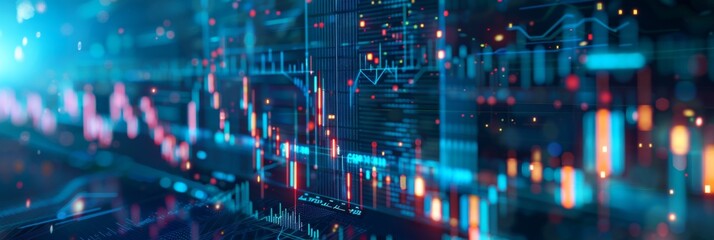 Fototapeta premium Financial Revolution Unleashed: Decentralized Finance (DeFi) Disrupts Traditional Banking with Global Decentralized Lending and Investment Opportunities.