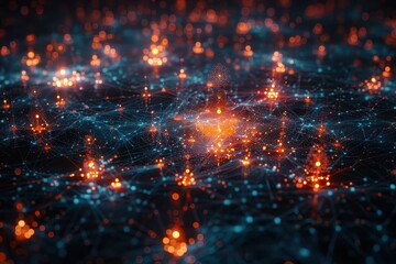 Fototapeta premium Represents the vast and interconnected nature of social media networks and the relationships between individuals.