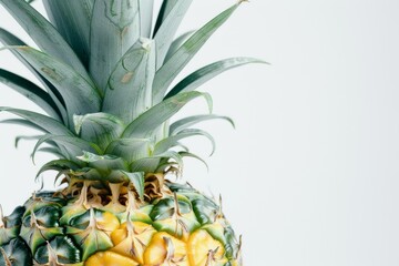 Obraz premium Mystic photo of Sugarloaf Pineapple on the vine, isolated on white background