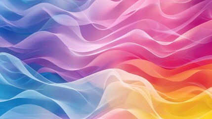 Fototapeta premium Abstract colorful rainbow wave lines pattern background
