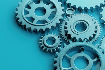 A close up of a bunch of gears with one of them being the center of attention