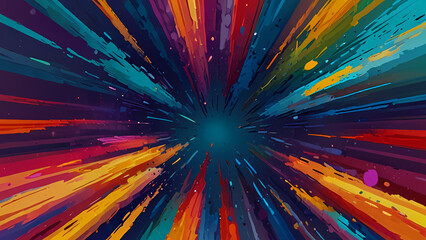 Abstract Paint Brush Explosion