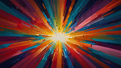 Abstract Paint Brush Explosion