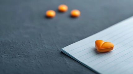 Closeup of a prescription pad with a heart health medication written outprescription pad, medication