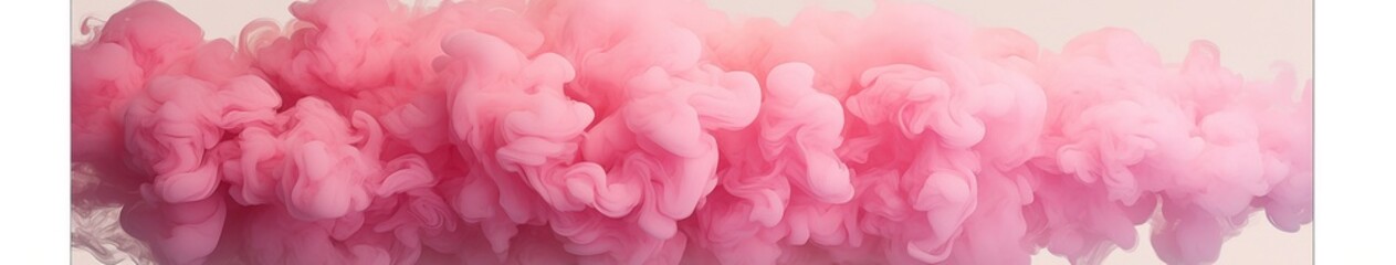 Fototapeta premium The Birth of Artificial Intelligence Shrouded in Ethereal Pink Mist，AI Emergence