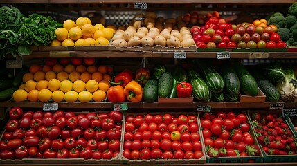 Obraz premium A colorful selection of fresh produce from around the world 