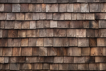 Processed collage of rustic barn roof shingles surface texture. Background for banner, backdrop
