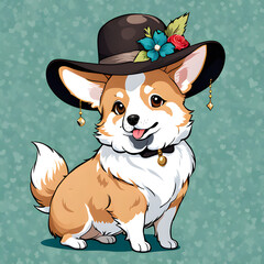 dog with hat