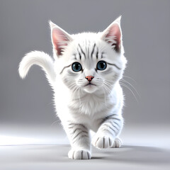 cat on white