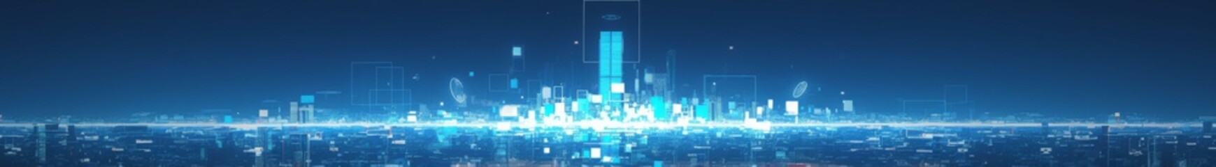 Obraz premium Futuristic Skyline of Satellites: Transforming North America's Cityscape into a Dynamic Orbital and Communication Network Display