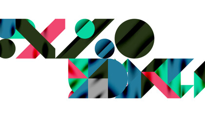 Neo memphis geometric pattern with circles, squares and lines. Pop art abstract background for covers, banners, flyers and posters and other templates