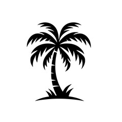 palm tree silhouette vector illustration isolated