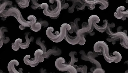 Clear Plain Shiny Soft Vintage Bokeh Cloudy Wave Like Geometric Black Background or Texture