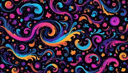 Obraz premium Clear Plain Shiny Soft Vintage Bokeh Cloudy Wave Like Geometric Black Background or Texture