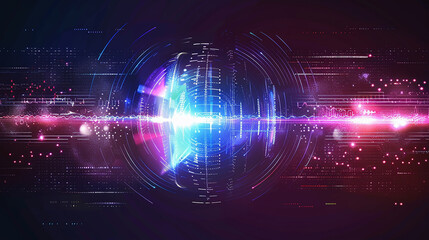 Obraz premium Abstract Technology Background with Circular