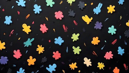 Clear Plain Shiny Soft Vintage Bokeh Cloudy Wave Like Geometric Black Background or Texture