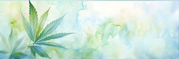 Fototapeta premium abstract painting symbolizing the tranquil impact of cannabis in swirling soft pastel hues