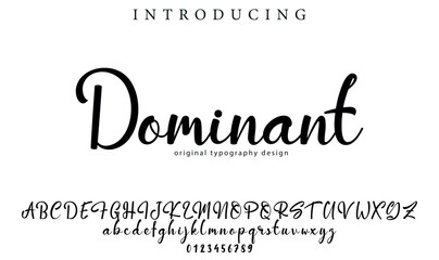 Dominant Font Stylish brush painted an uppercase vector letters, alphabet, typeface