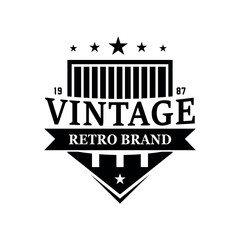 Vintage Retro Label Badge Logo Vector Template