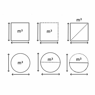 square meter icon with black lines. m2 sign. measuring land area symbols.