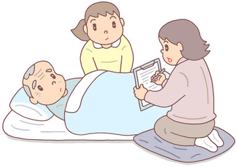 介護のイラスト - ケアマネジャー・ケアマネジメント・介護認定調査・認定調査員