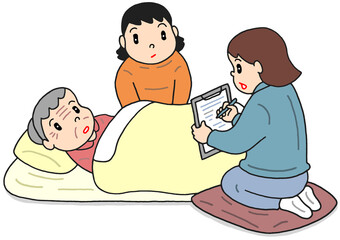 介護のイラスト - ケアマネジャー・介護保険認定調査・介護支援専門員・介護保険