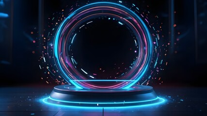 Naklejka premium background with glowing lights