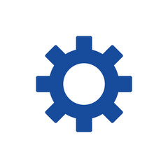 gear icon color or logo illustration glyph color blue style