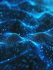 Naklejka premium Technology Particle Abstract Background