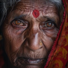 Closed up photo of  a patel woman