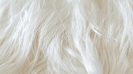 Fototapeta premium A close-up of the surface texture of white yarn, highlighting its softness and delicate sheen
