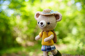 動物のあみぐるみ　旅行